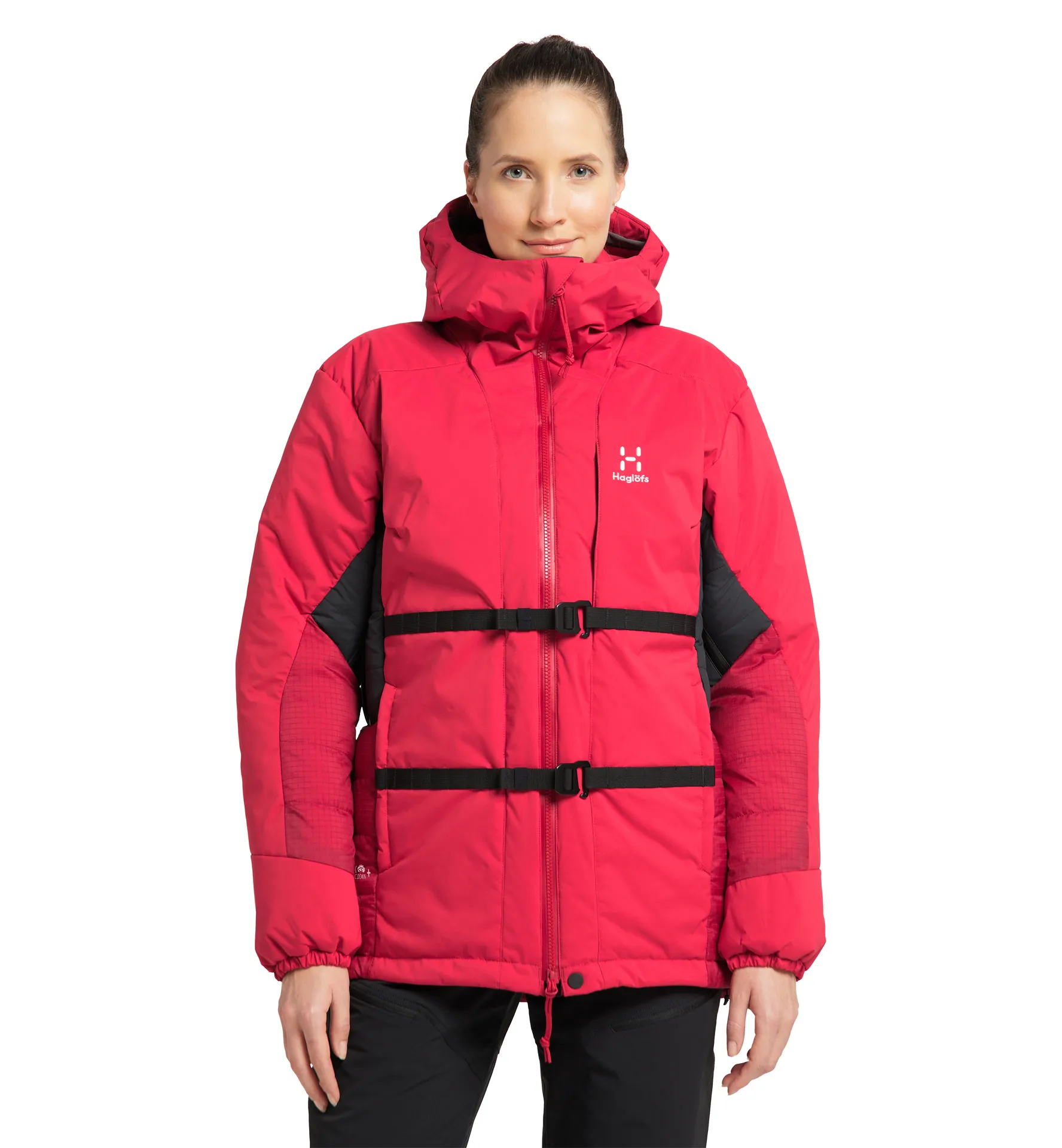 Nordic Expedition Down Hood Women Scarlet Red/Dala Red