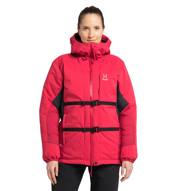 Nordic Expedition Down Hood Women Scarlet Red/Dala Red Nordic Expedition Down Hood Women Scarlet Red/Dala Red