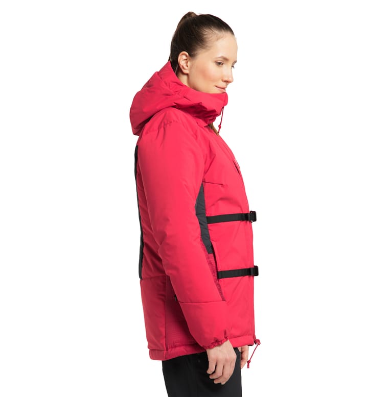 Nordic Expedition Down Hood Women Scarlet Red/Dala Red