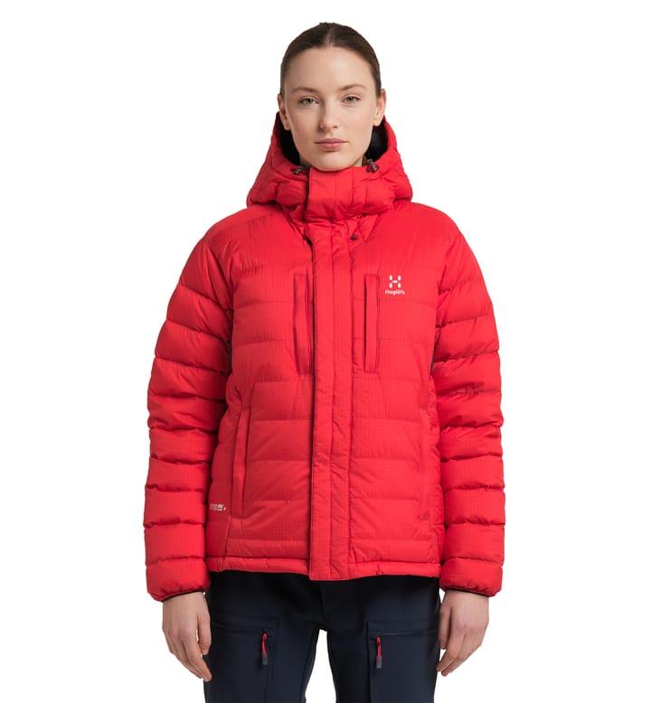 Reliable Down Hood Women Zenith Red