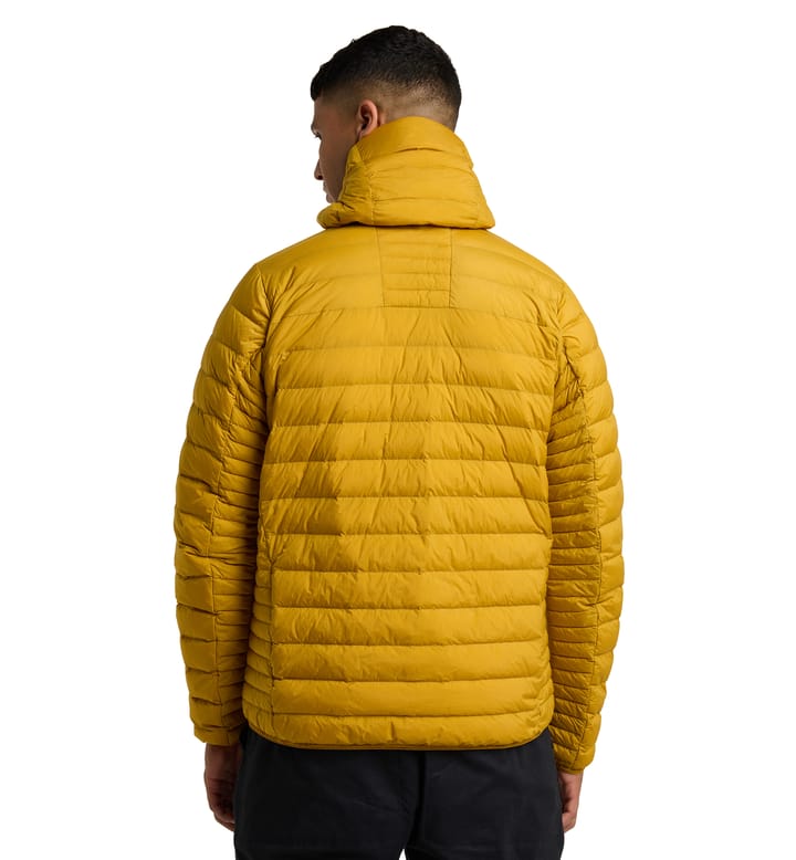 Micro Nordic Down Hood Men Autumn Leaves