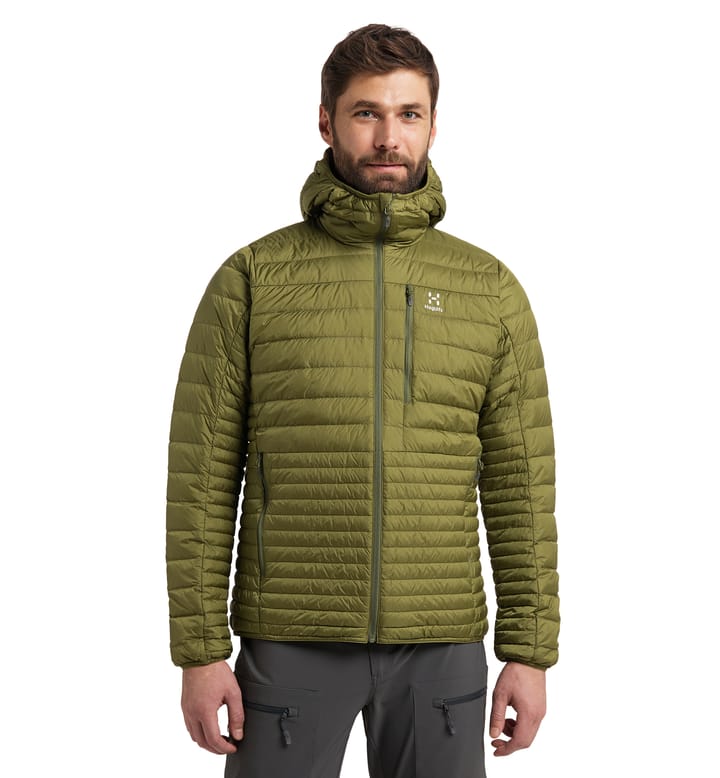 Micro Nordic Down Hood Men Olive Green Micro Nordic Down Hood Men Olive Green