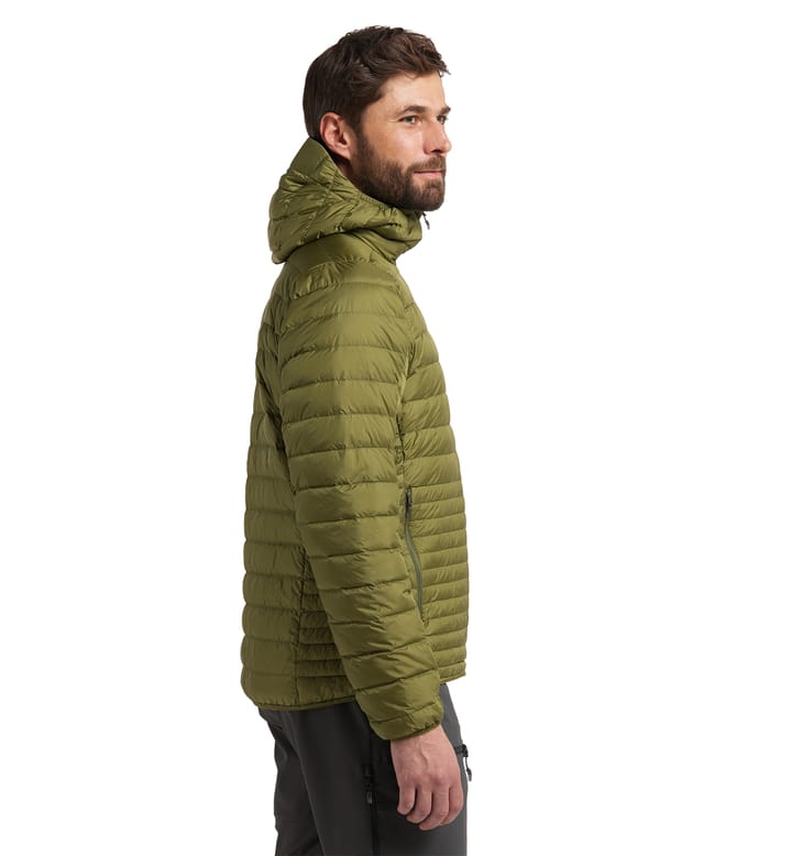 Micro Nordic Down Hood Men Olive Green Micro Nordic Down Hood Men Olive Green