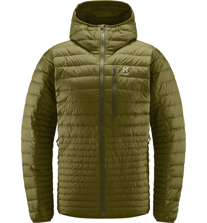 Micro Nordic Down Hood Men Olive Green