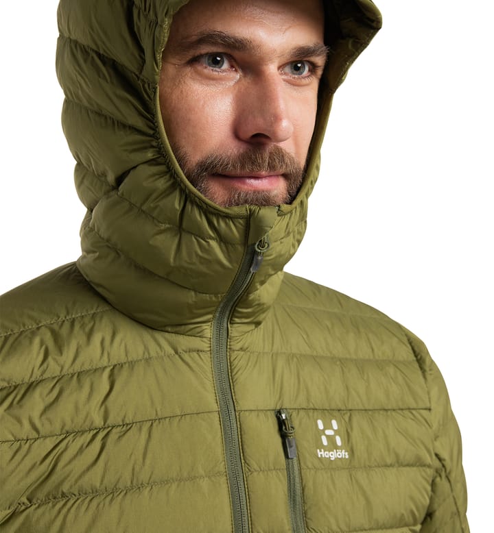 Micro Nordic Down Hood Men Olive Green Micro Nordic Down Hood Men Olive Green