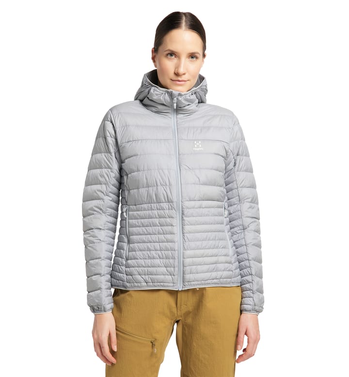 Micro Nordic Down Hood Women Concrete