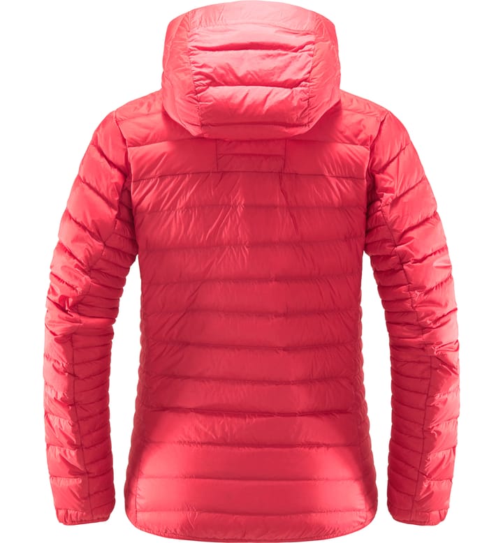 Micro Nordic Down   Hood Women Scarlet Red