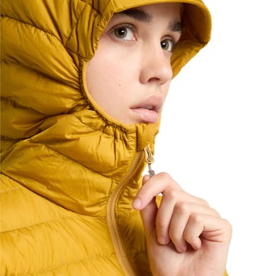 Micro Nordic Down Hood Women Autumn Leaves