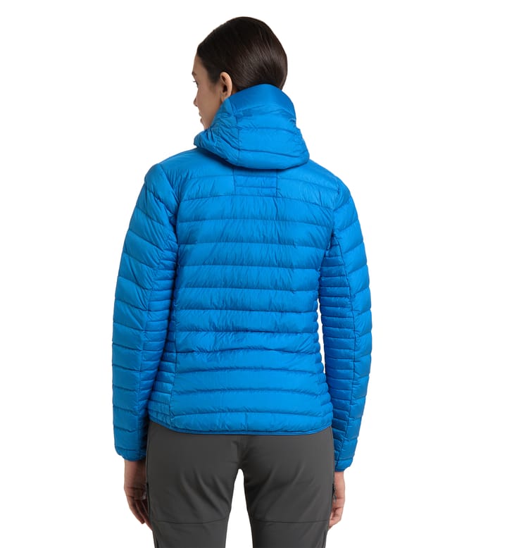 Micro Nordic Down Hood Women Nordic Blue