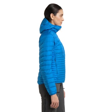 Micro Nordic Down Hood Women Nordic Blue