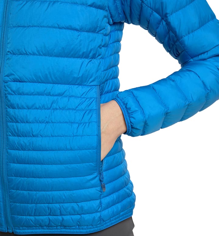 Micro Nordic Down Hood Women Nordic Blue