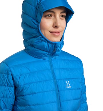 Micro Nordic Down Hood Women Nordic Blue