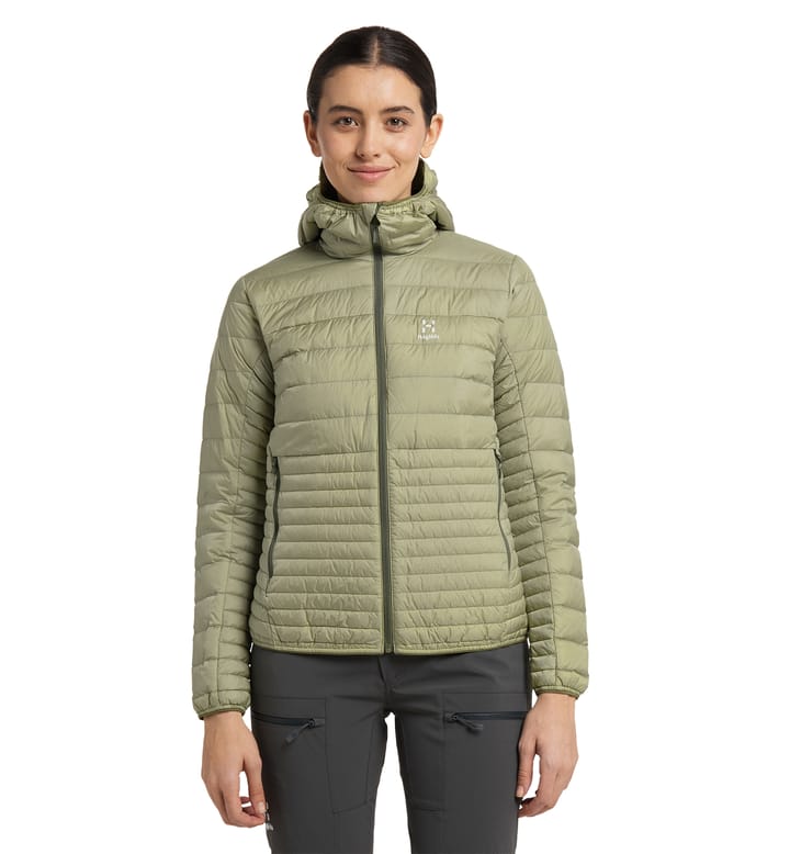 Micro Nordic Down Hood Women Thyme Green