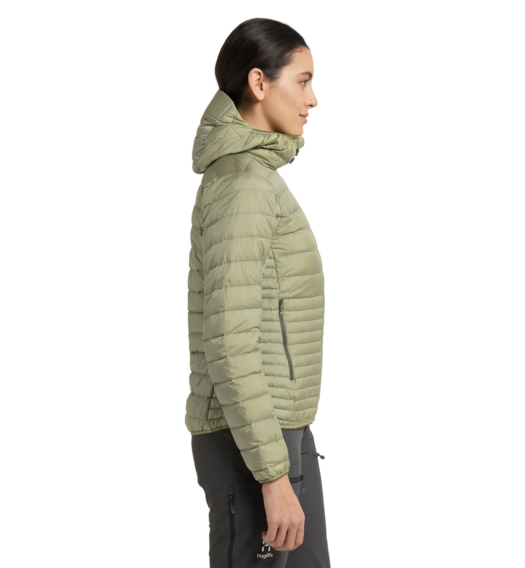 Micro Nordic Down Hood Women Thyme Green