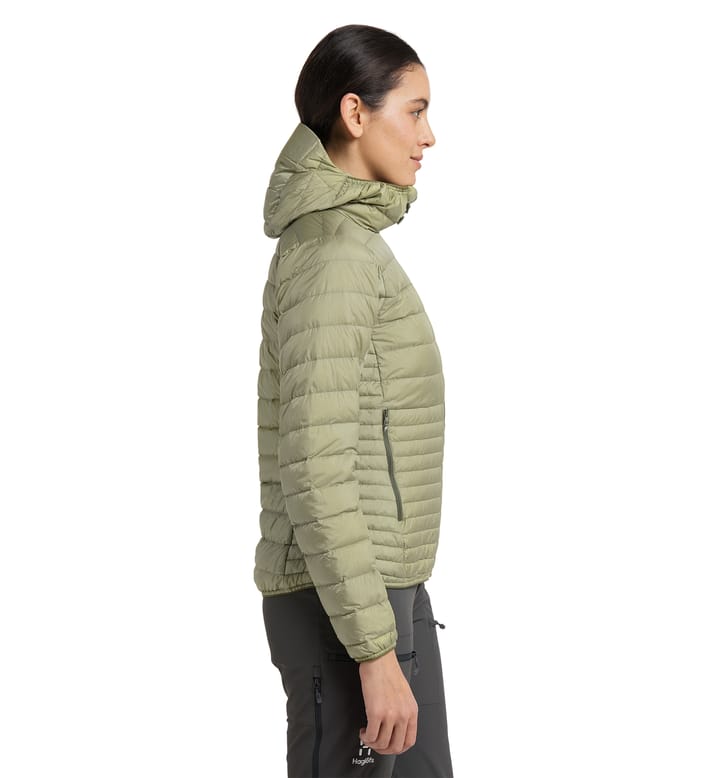 Micro Nordic Down Hood Women Thyme Green