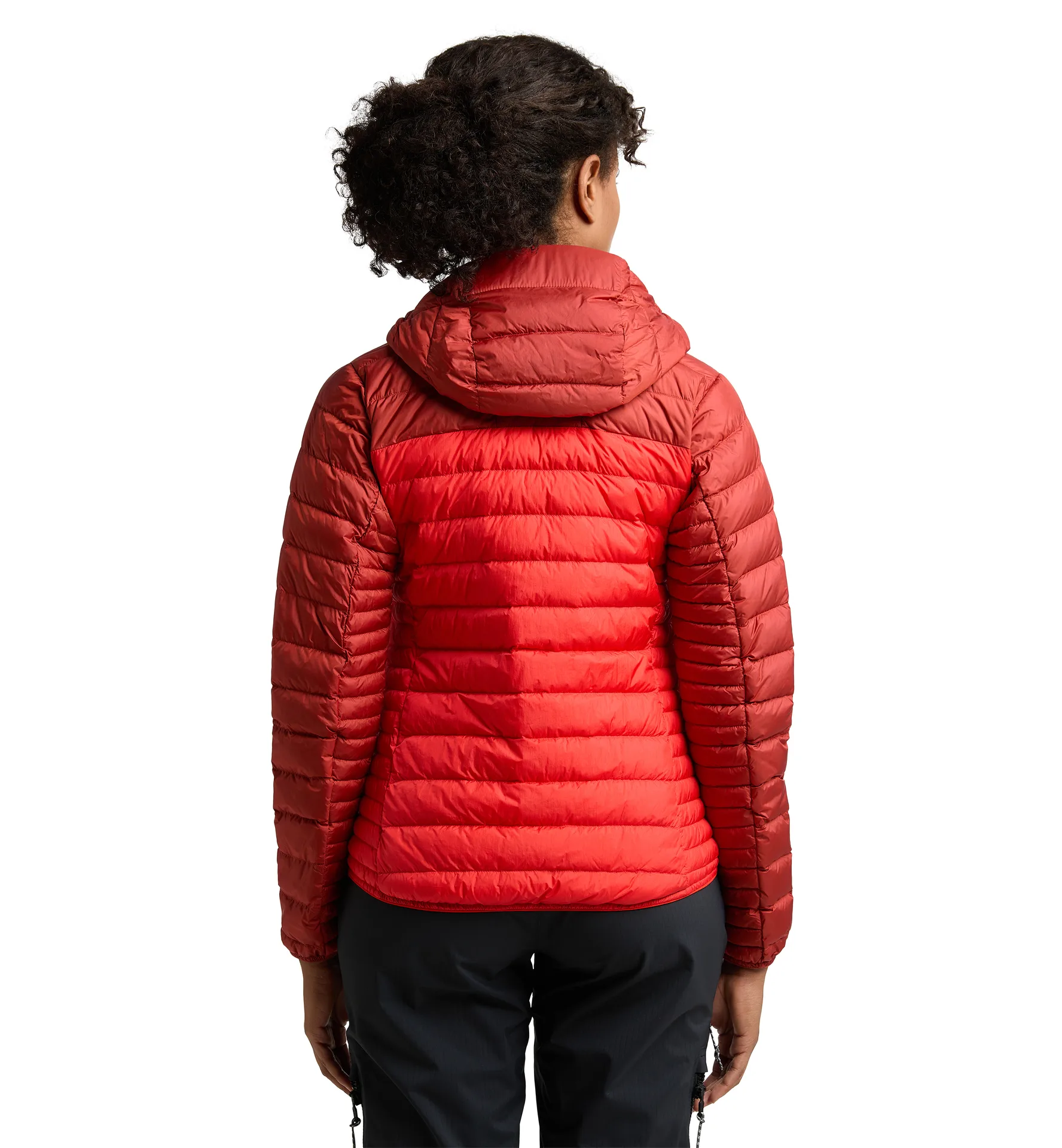 Micro Nordic Down Hood Women Poppy Red/Corrosion