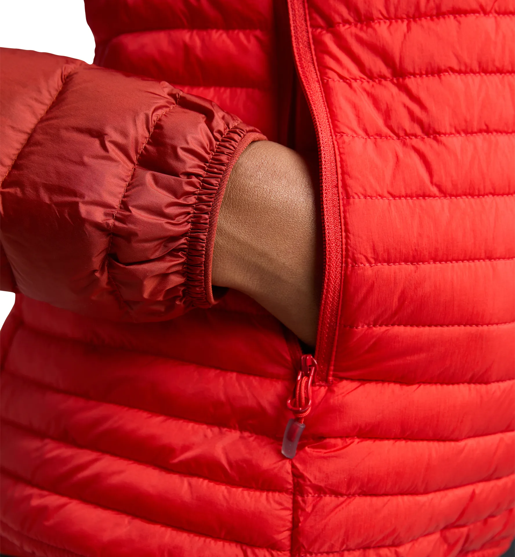 Micro Nordic Down Hood Women Poppy Red/Corrosion