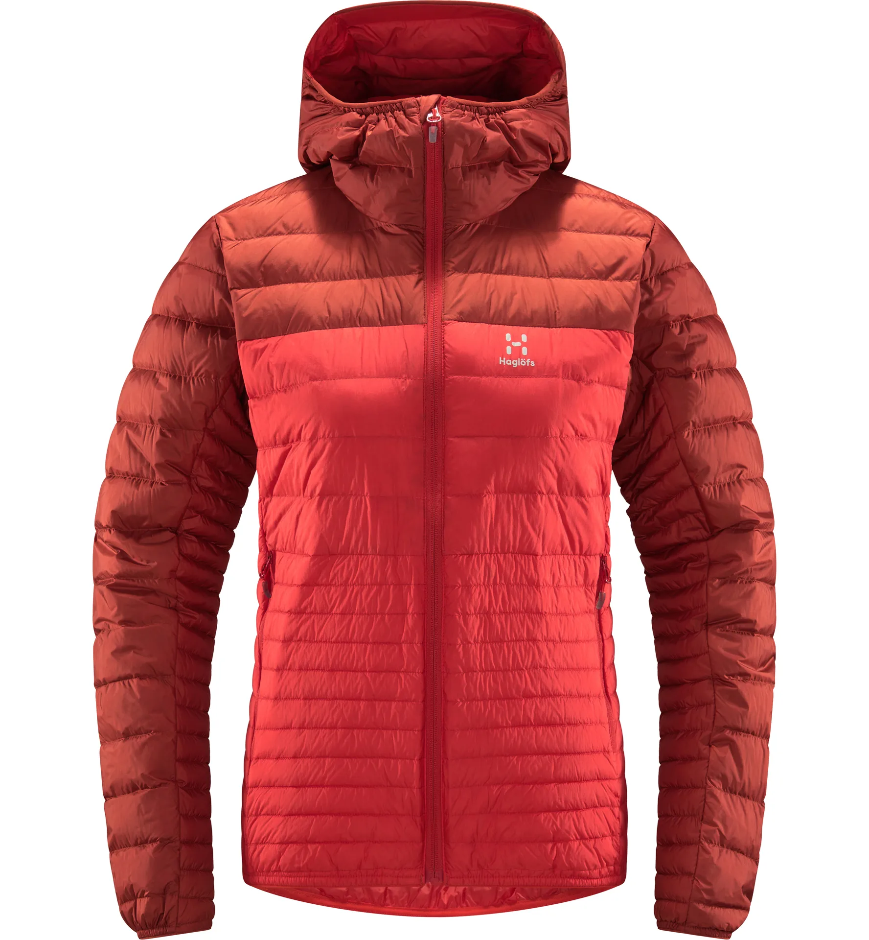Micro Nordic Down Hood Women Poppy Red/Corrosion