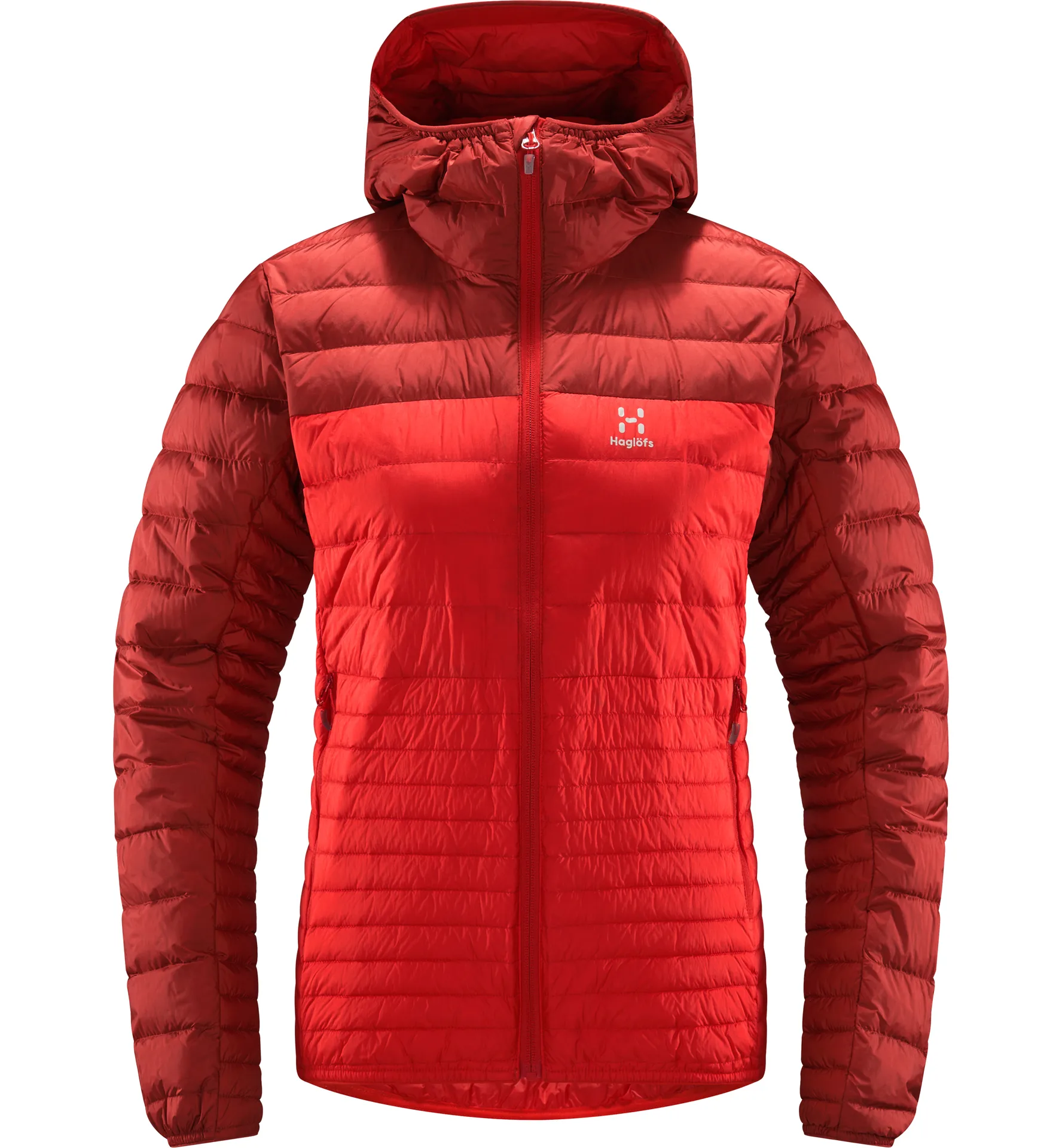 Micro Nordic Down Hood Women Poppy Red/Corrosion