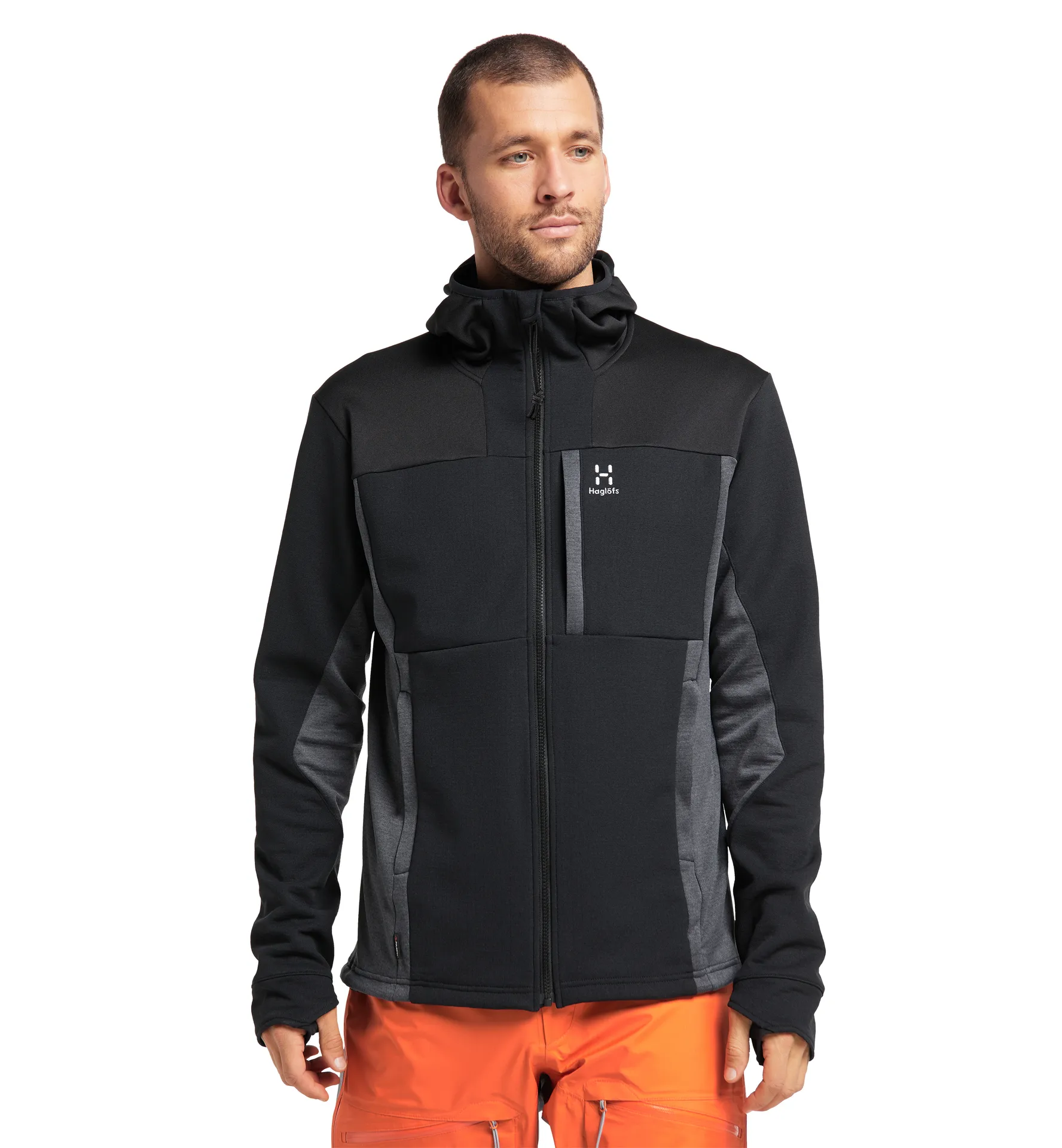 Vassi Mid Hood Men True Black/Magnetite