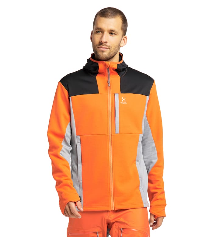 Vassi Mid Hood Men Flame Orange/Concrete