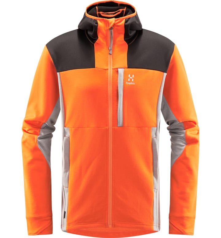 Vassi Mid Hood Men Flame Orange/Concrete