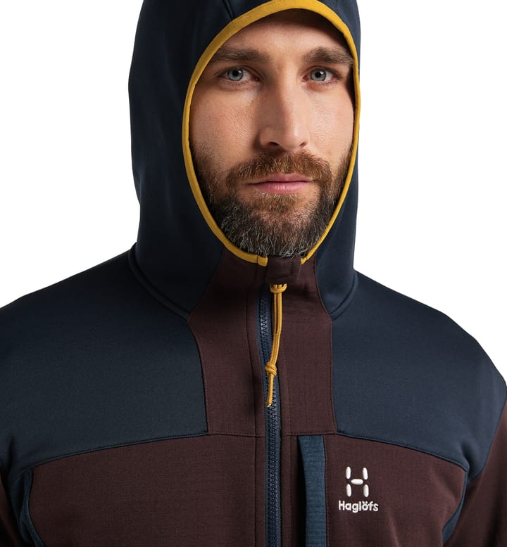 Vassi Mid Hood Men Burgundy Brown/Tarn Blue Vassi Mid Hood Men Burgundy Brown/Tarn Blue