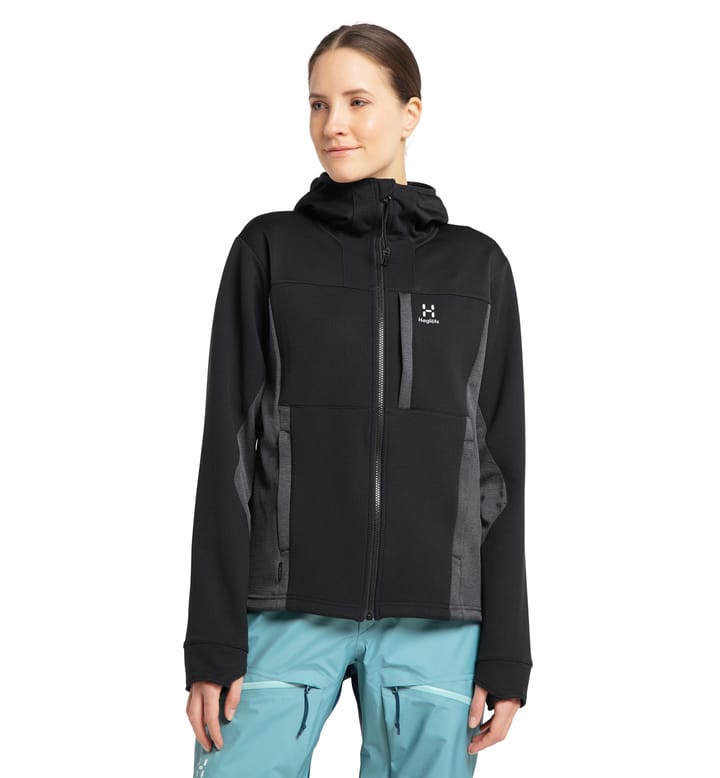 Vassi Mid Hood Women True Black/Magnetite