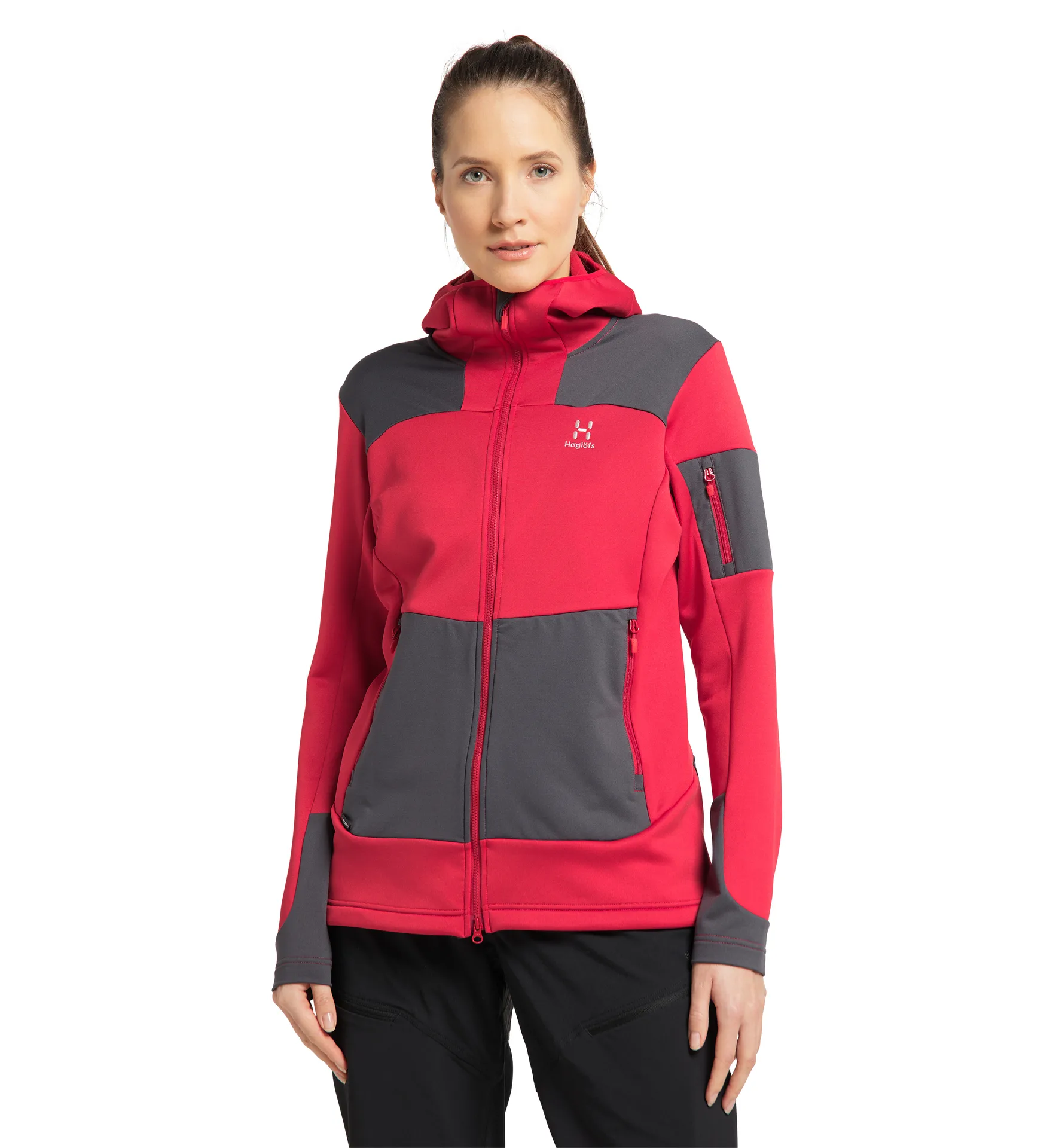 Astral Hood Women Scarlet Red/Magnetite