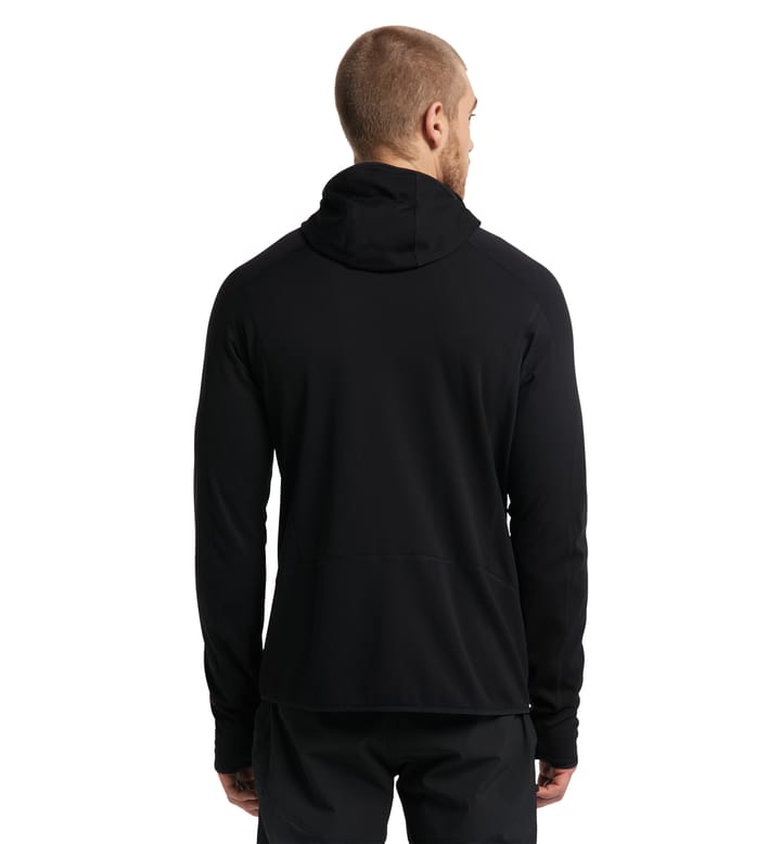 Wool Blend Hood Men True Black