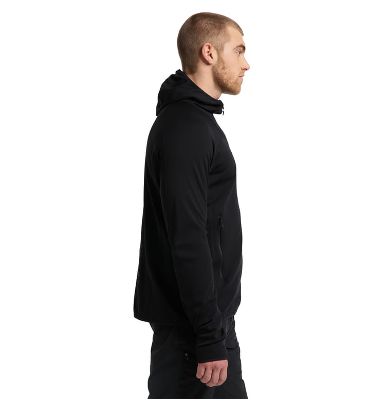 Wool Blend Hood Men True Black