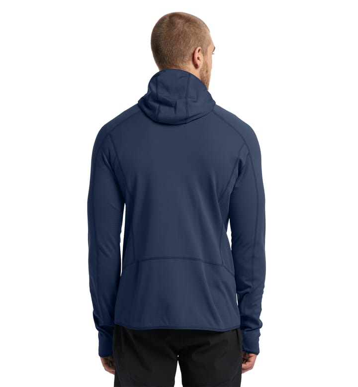 Wool Blend Hood Men Tarn Blue Wool Blend Hood Men Tarn Blue