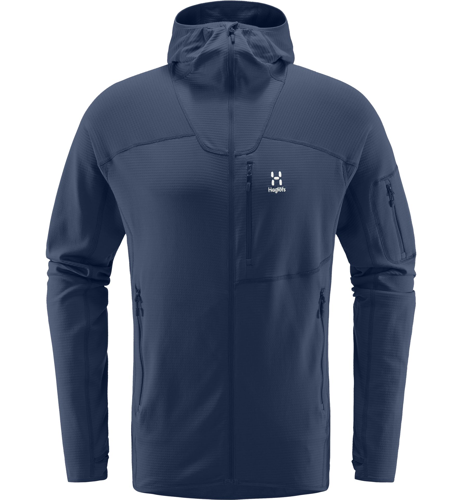 Wool Blend Hood Men Tarn Blue