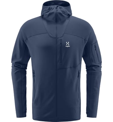 Wool Blend Hood Men Tarn Blue