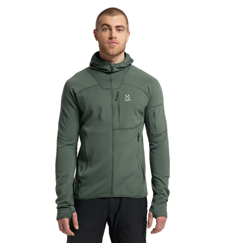 Wool Blend Hood Men Fjell Green