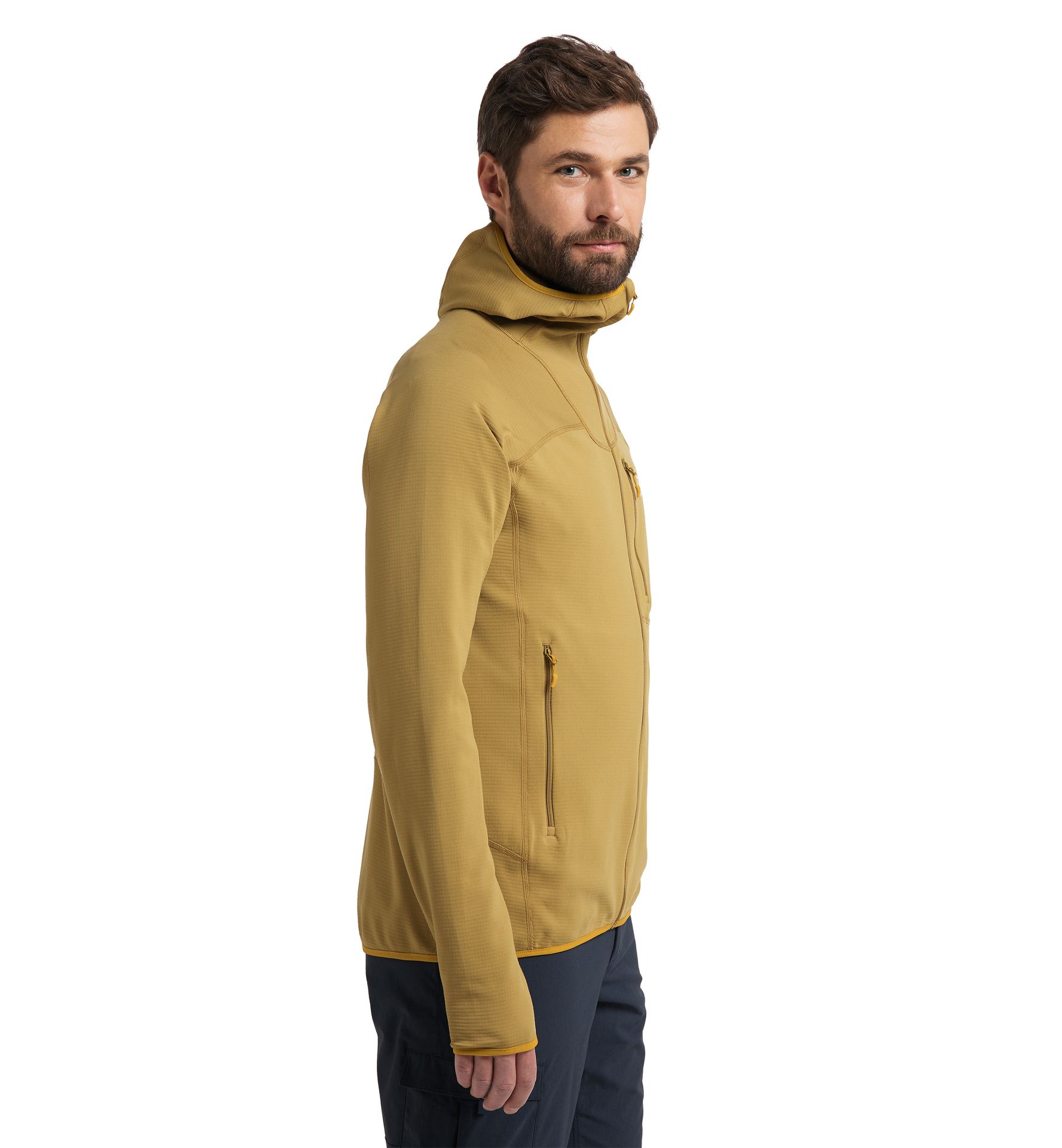 Wool Blend Hood Men Cinnamon Brown