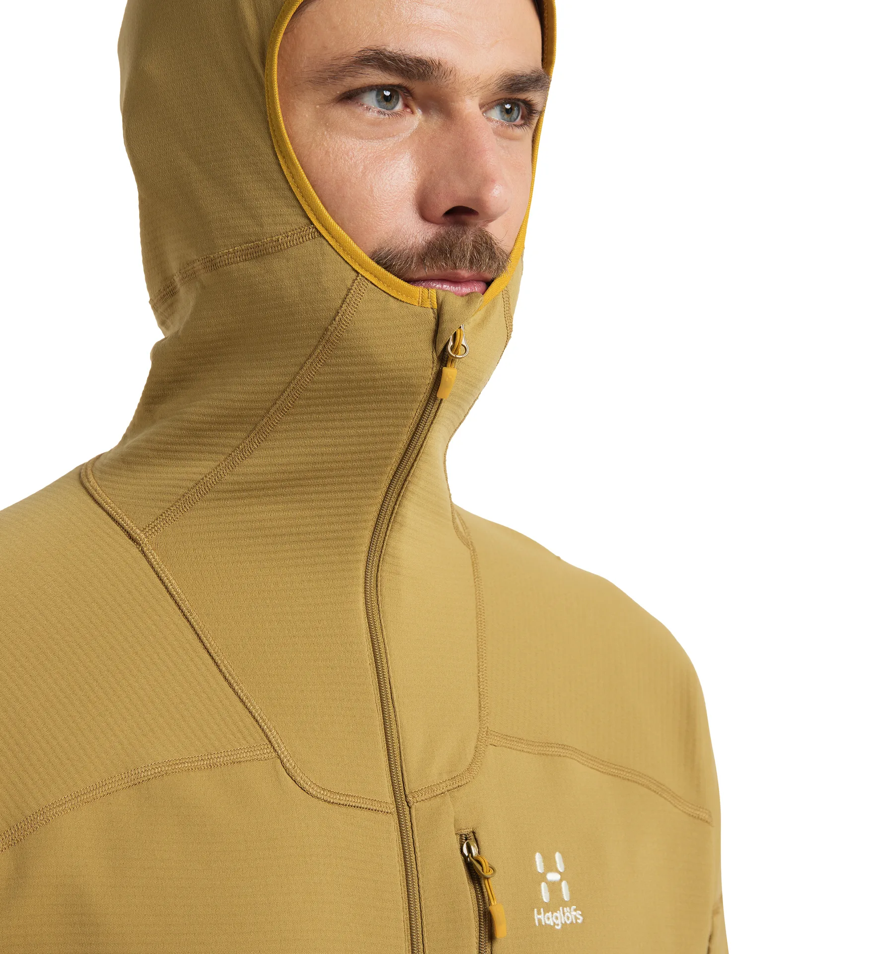 Wool Blend Hood Men Cinnamon Brown