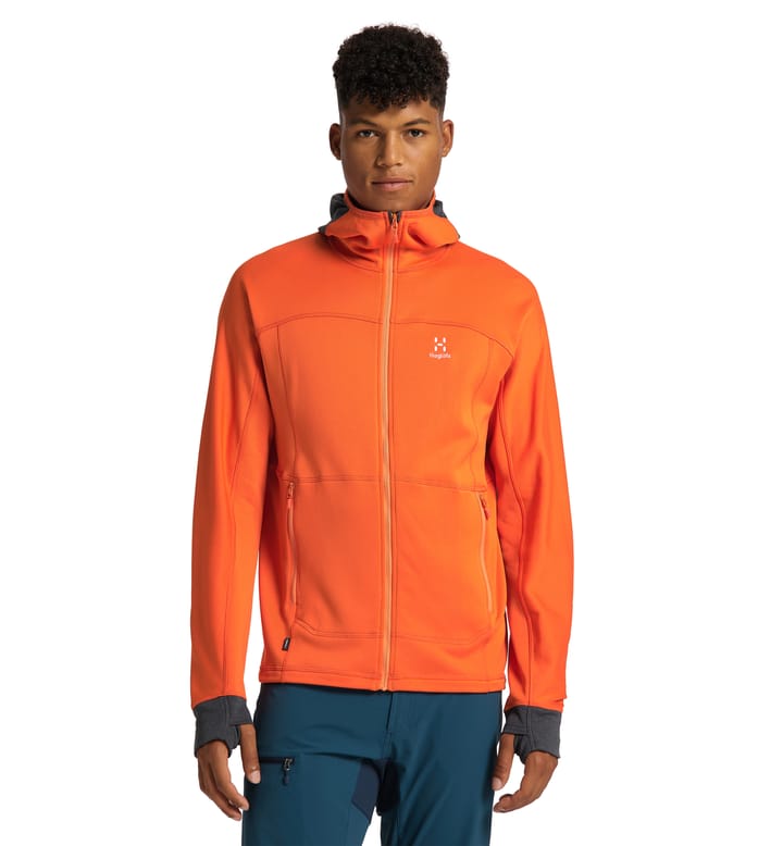 Betula Hood Men Flame Orange/Magnetite