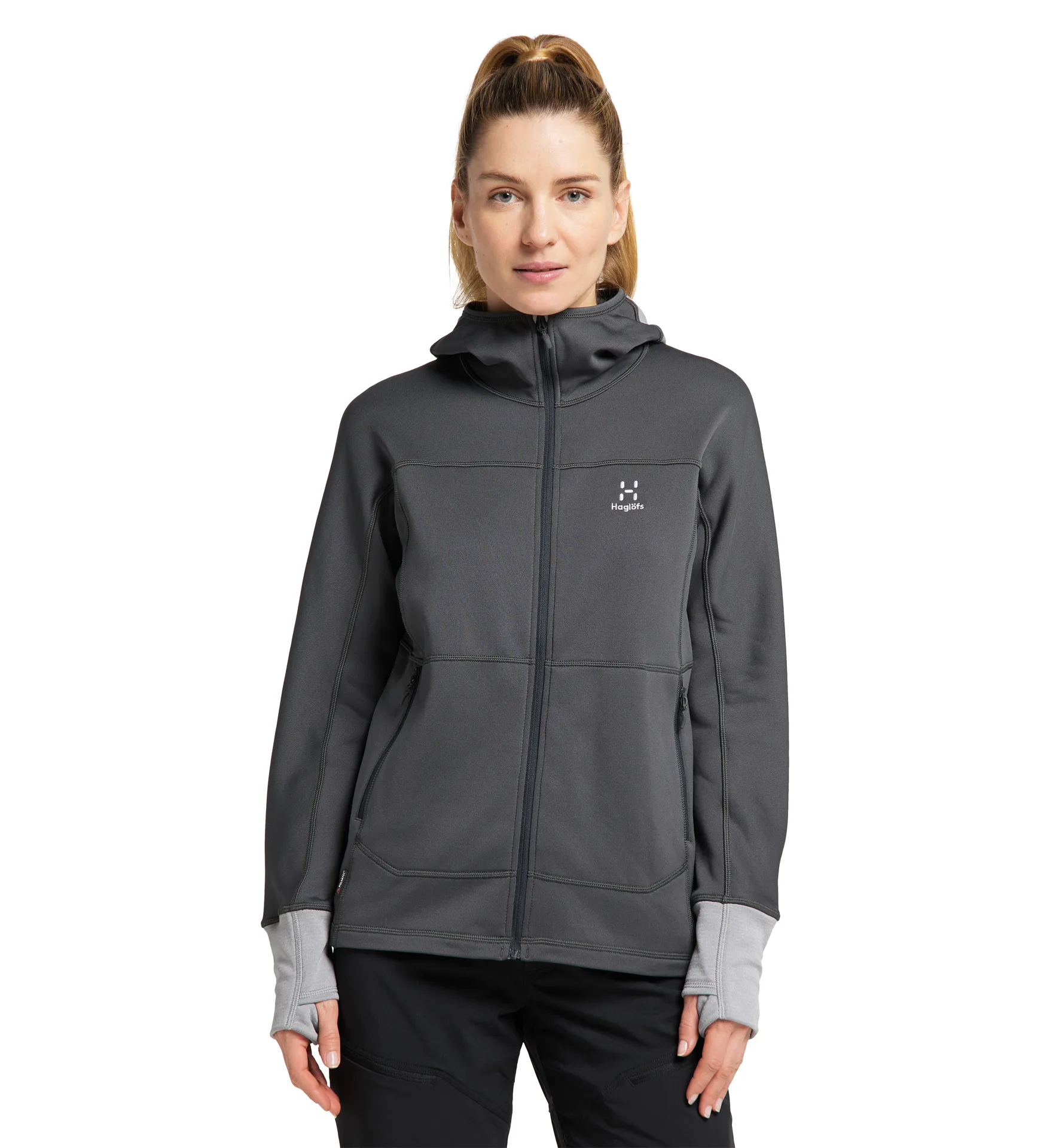 Betula Hood Women Magnetite/Concrete