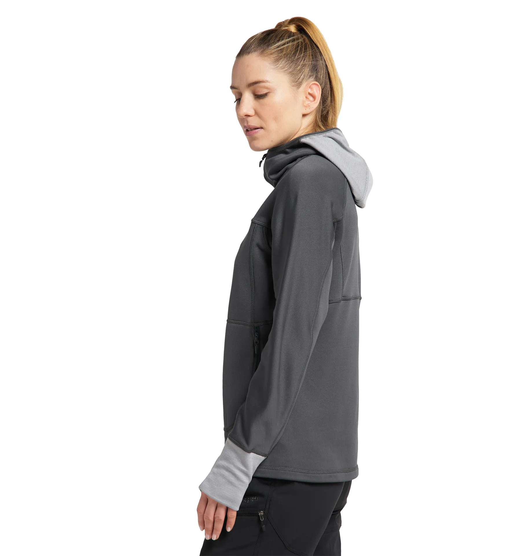 Betula Hood Women Magnetite/Concrete