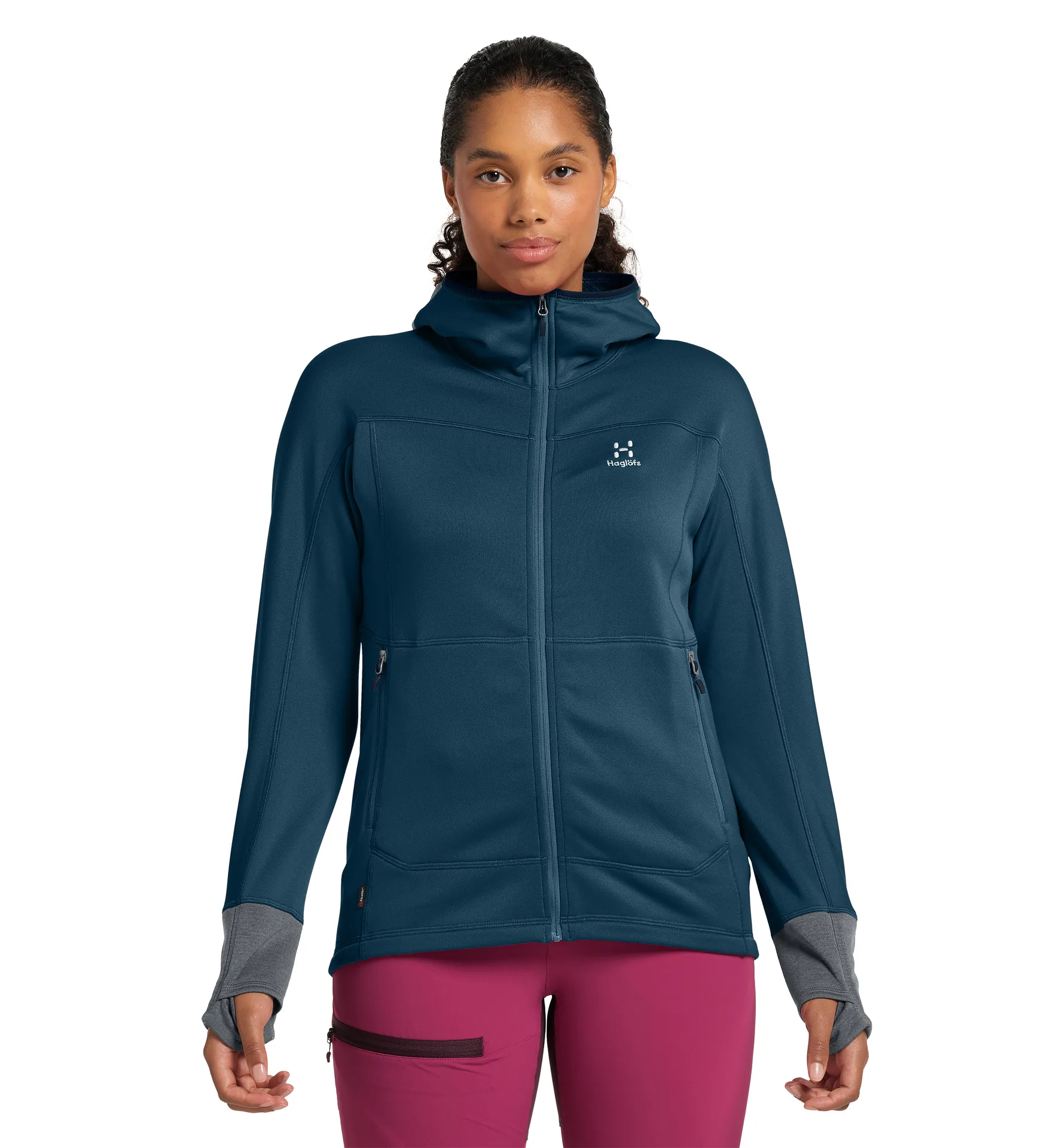 Betula Hood Women Dark Ocean/Magnetite