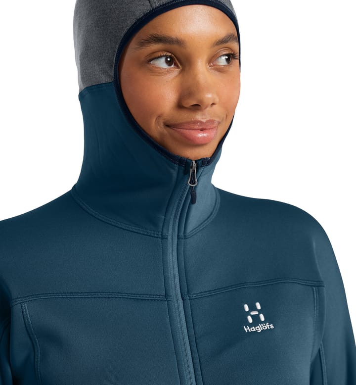 Betula Hood Women Dark Ocean/Magnetite