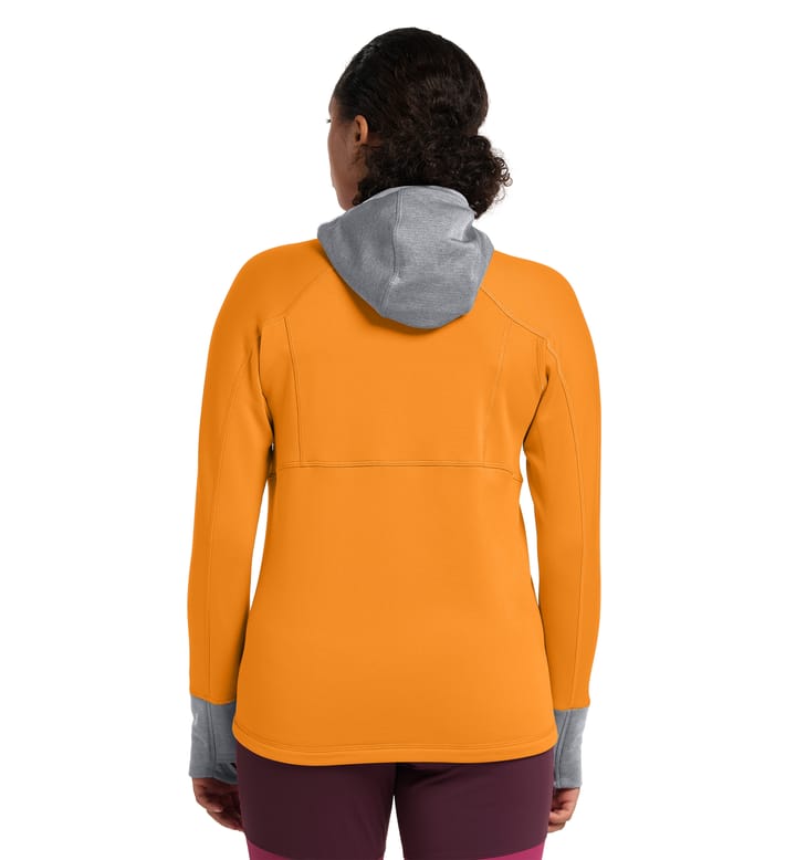 Betula Hood Women Soft Orange/Concrete