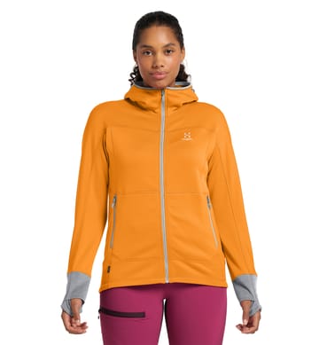 Betula Hood Women Soft Orange/Concrete