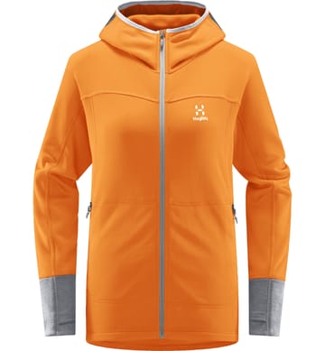 Betula Hood Women Soft Orange/Concrete