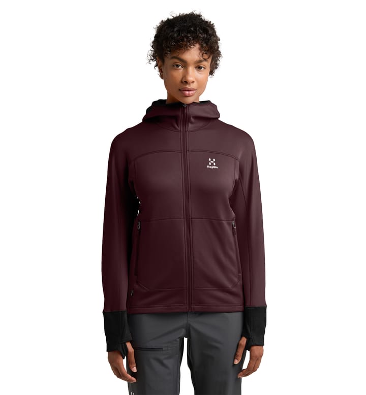 Betula Hood Women Burgundy Brown/True Black