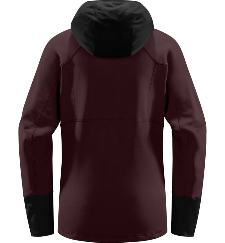 Betula Hood Women Burgundy Brown/True Black