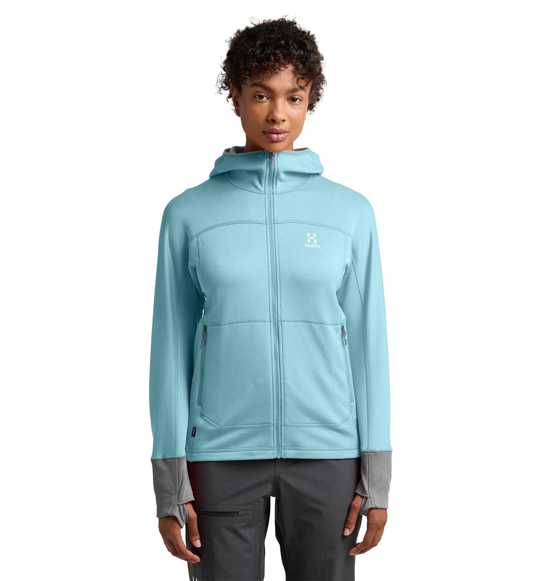 Betula Hood Women Frost Blue/Concrete