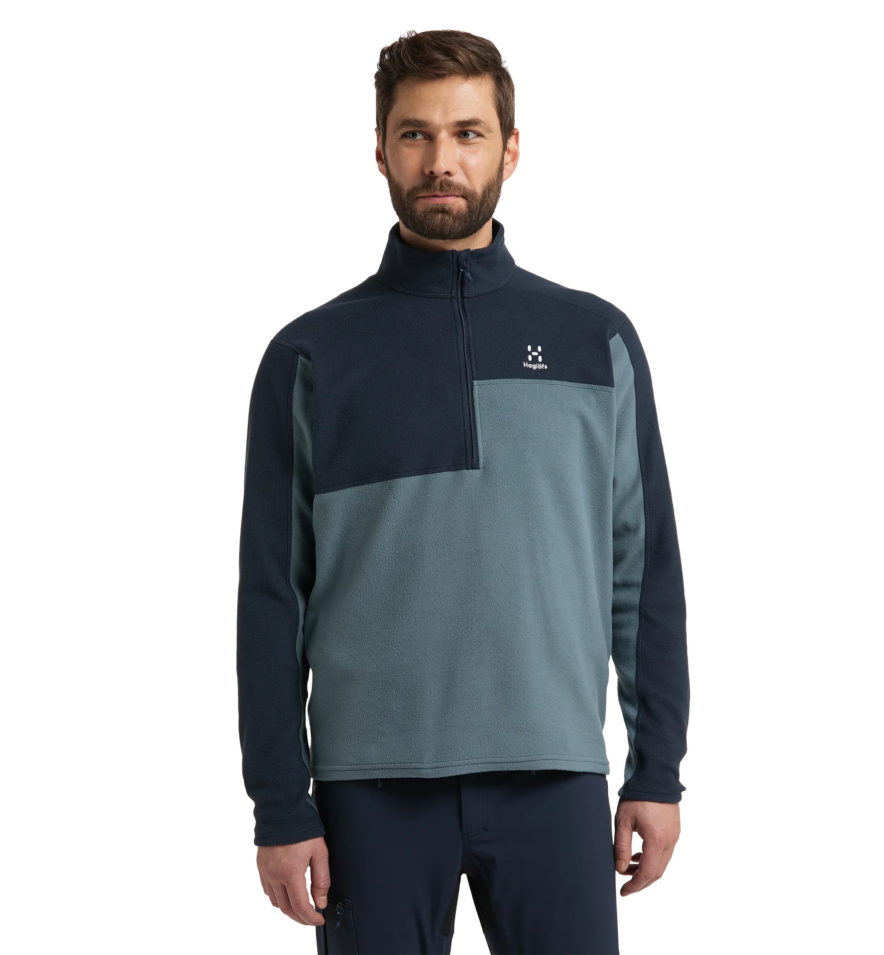 Buteo 1/2 zip Men Steel Blue/Tarn Blue