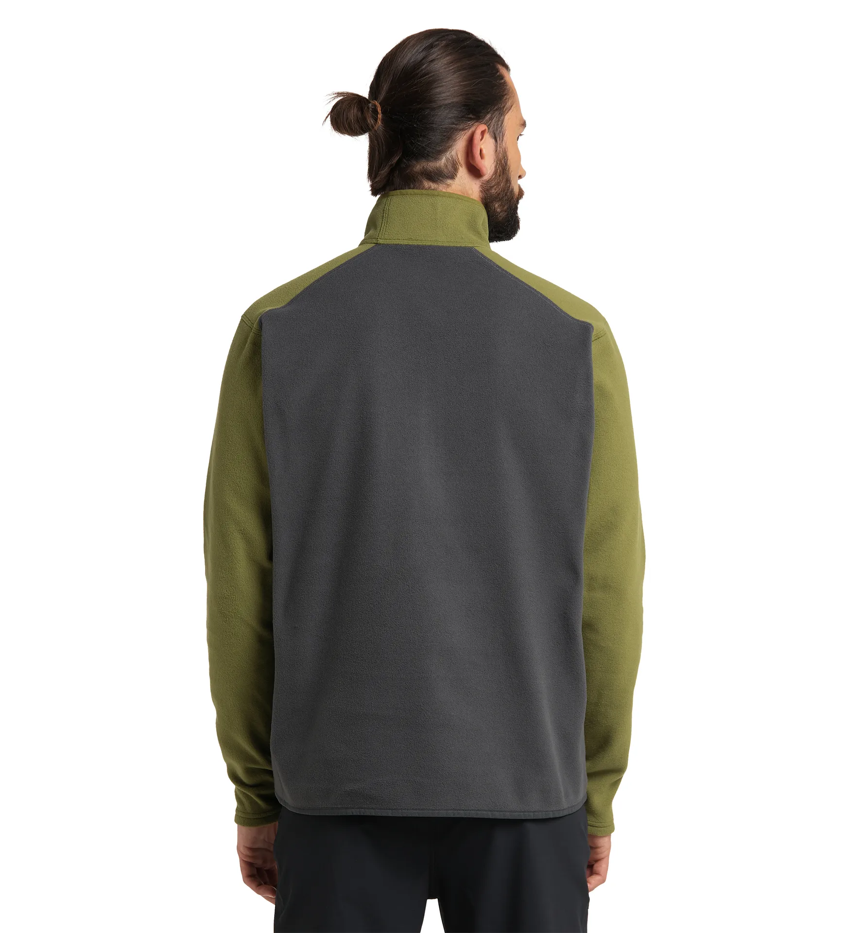 Pollux 1/2 zip Men Magnetite/Olive Green